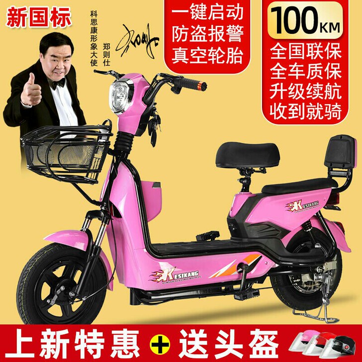 科思康新国标电动车成人电动自行车48V电瓶...