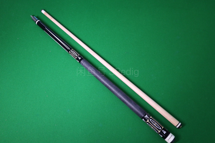 健英台球杆大头杆九球黑八球杆中式桌球杆打杆