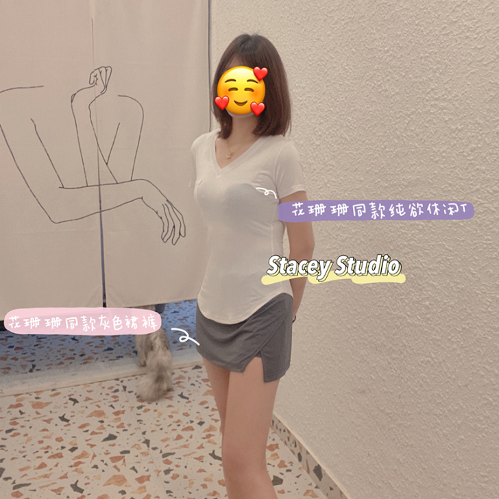 纯欲半身裙，运动裙，网球羽毛球裙，花珊珊f...