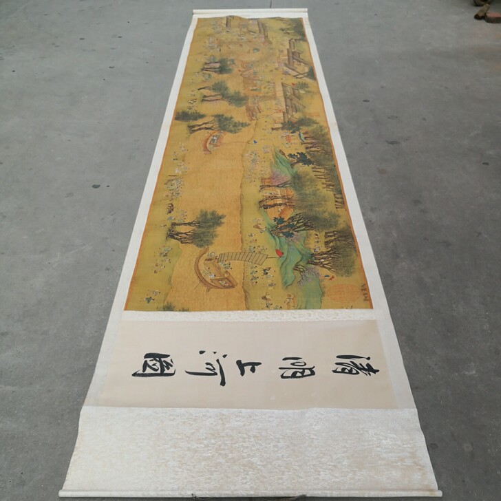 长卷1清明上河图卷1，100X400cm