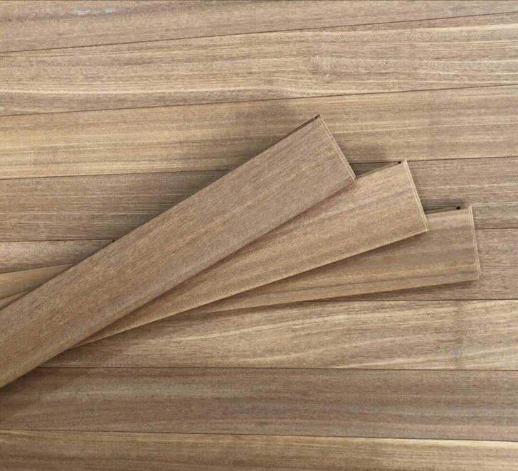 纯实木翻新黄玉檀无漆素板，材具光泽，无特殊...