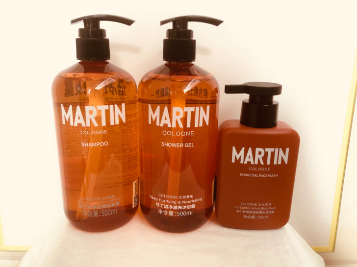 马丁洗发水沐浴露洗面奶套装男士古龙香氛抖音...