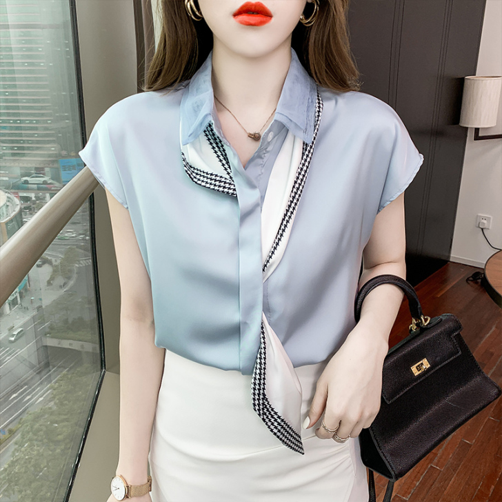 法尚梦 蕾丝雪纺衫