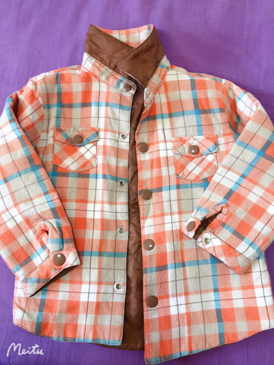 格子衬衫，双层两面穿