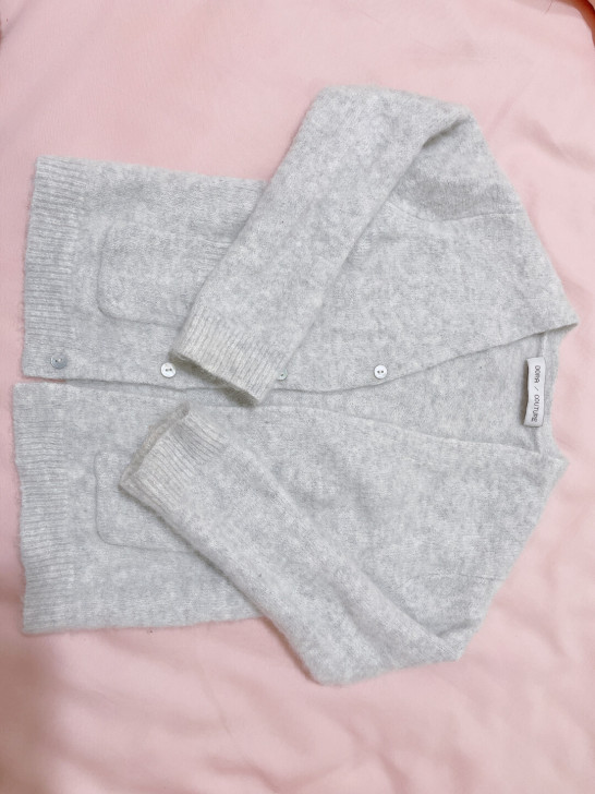 羊绒衫  灰色3y开衫