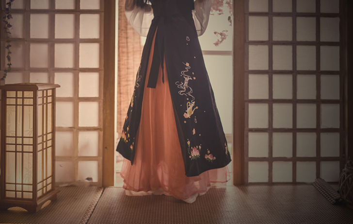 天河莲传 蟠桃宴原创设计汉服女半身裙交领汉...