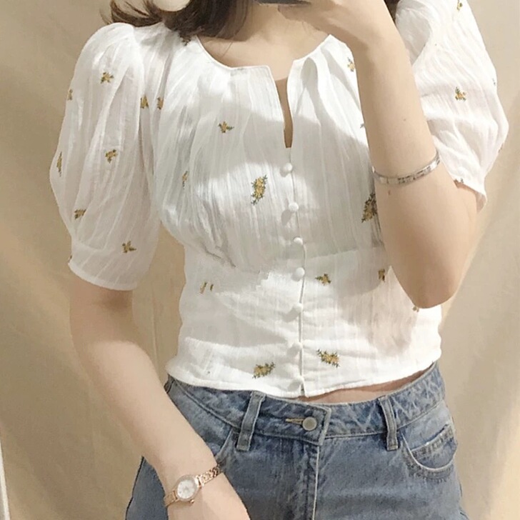 婉扮 蕾丝雪纺衫