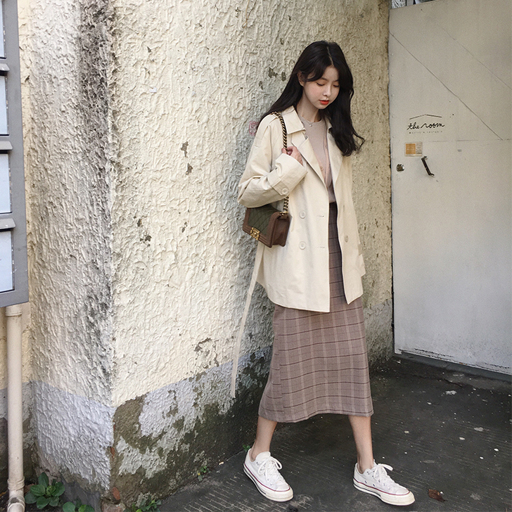 范智乔休闲风衣女短款韩版春秋新款帅气