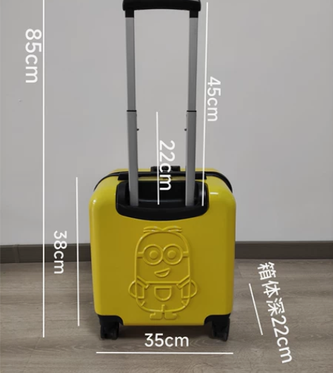 小拉杆箱登机箱密码锁静音万向轮黄色卡通图案...