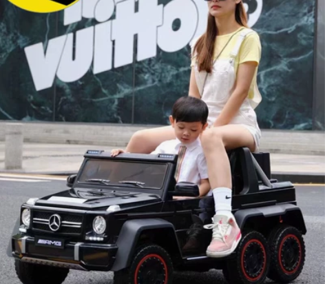 儿童奔驰大g可坐大人WF189男女童六轮电...