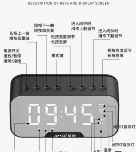 夏新时钟蓝牙插卡音箱，只有两个一个粉色一个...