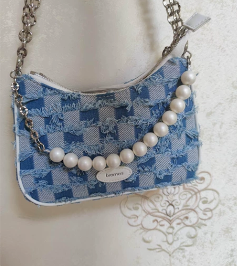 【博主闲置出】Bromen不莱玫珍珠腋下包...