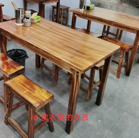 处理30套面馆桌椅饭店小吃店桌椅快餐桌椅组...