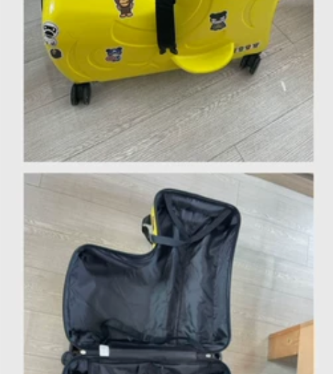 带娃神器——九五成新24寸拉杆可骑行旅行箱...