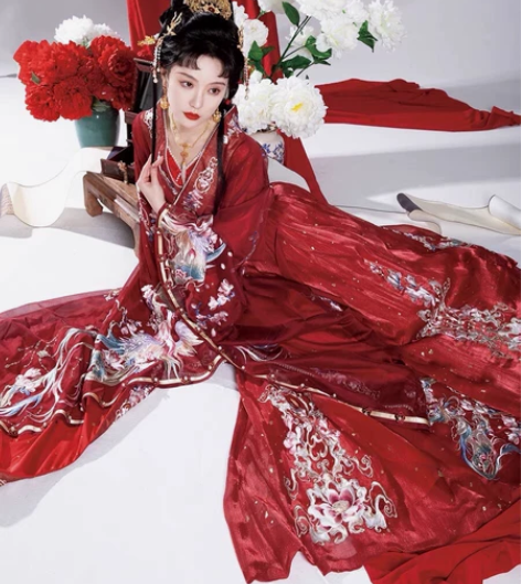 汉服出租，婚服出租，桃花序红拂魏晋南北朝，...