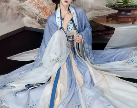 桔屿原创汉服女唐制诃子裙【阳春白雪】飘逸非...