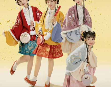 东月棠流云兔多色款半袖汉服袄子 很厚实  ...