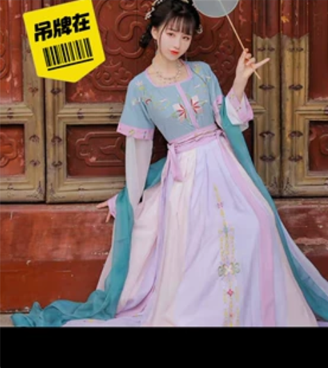 全新妃亦坊原创汉服女【琳琅】 坦领半臂三件...