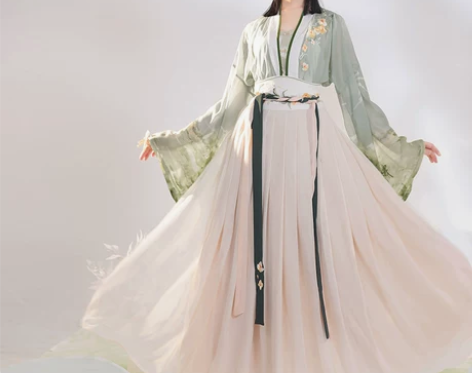 蝉佩原创汉服女正品宋制汉元素交领齐腰襦裙超...