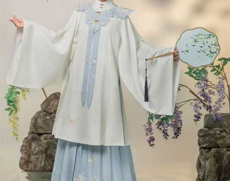 九曲阑珊原创汉服女芷蝶明制立领长袄 全新因...