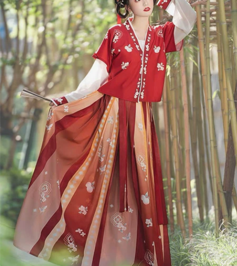 御篇原创汉服女【初秋】唐制褙子半袖圆领衫齐...