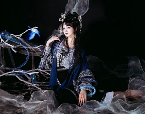 汉服麦叙南湘子原创异域苗疆少女民族风改良汉...