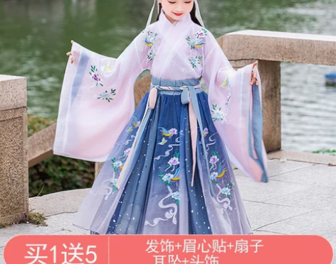 【年货价】儿童汉服女童古装冬季中国风超仙襦...