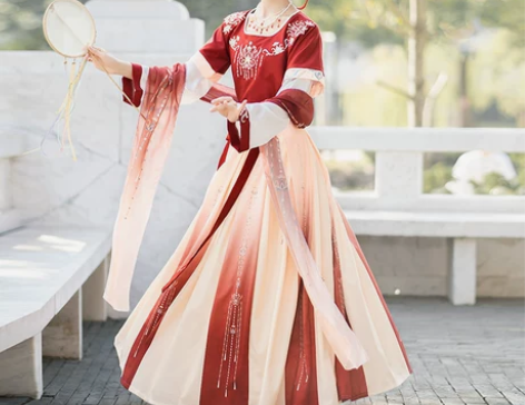 珍缕汉服女正品原创千禧寻坦领三件套一片式齐...