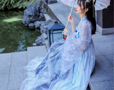 花神芙汉服女中国风古装学生齐腰齐胸襦裙春夏...