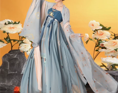 汉旭古装汉服【至遵红颜】唐制刺绣诃子裙 汉...