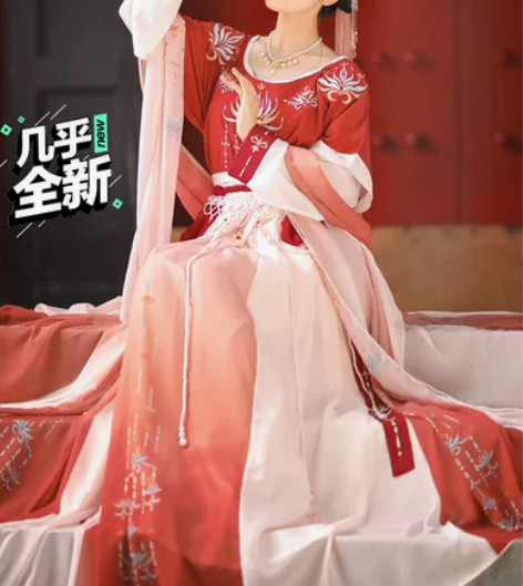 出劲合-芙蕖m码 坦领三件套一片式齐腰襦裙...