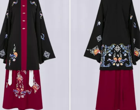 司南画屏日常中国风传统汉服女立领琵琶袖齐腰...