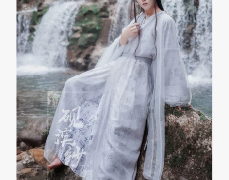 【砚滨纱】魏晋风直裾汉服-墨林（现货）颜色...