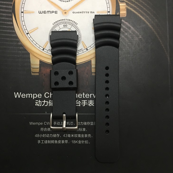 潜水硅胶表带20mm22mm24mm水鬼