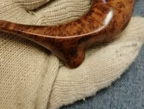 麻梨疙瘩烟斗 实木一体随型烟斗,紫红料,火...