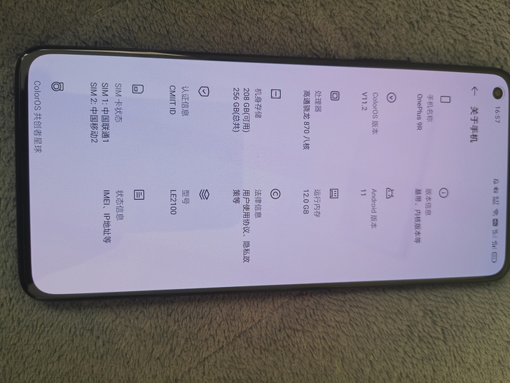 一加9r   12+256   用了不到一...