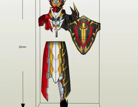 假面骑士圣刃SABER炽热之飞龙EVA纸艺...