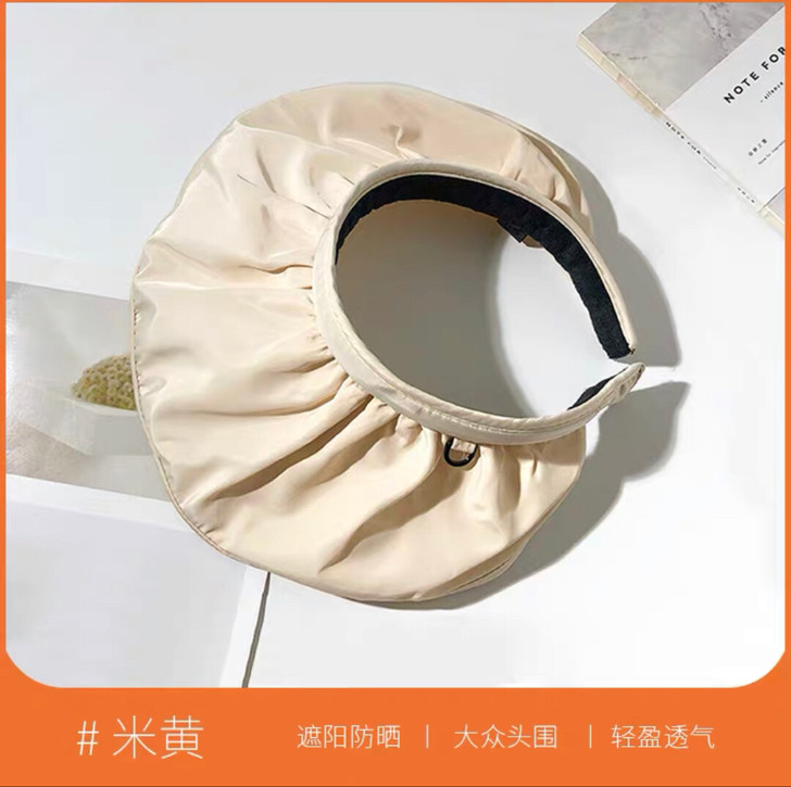 遮阳帽女防晒大沿骑车防紫外线遮脸空顶贝壳太...