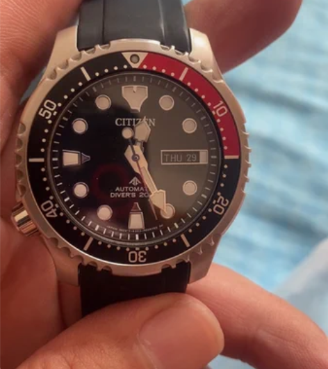 西铁城海豚200m潜水自动机械表。正品西铁...