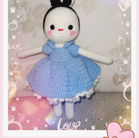 一只会跳芭蕾的爱丽丝兔兔 纯手工制作，工期...