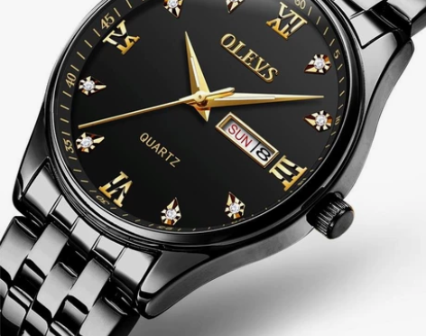 欧利时简约时尚潮流男表 精钢夜光手表男士双...