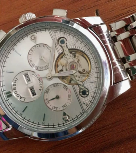 全新 利比时全日历全自动机械表全钢质、镂空...