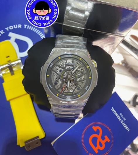 新款雷诺双子星异彩解构派潮流机械男表镂空正...