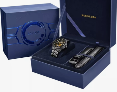 雷诺星际系列手表男机械表正品新款镂空男士手...