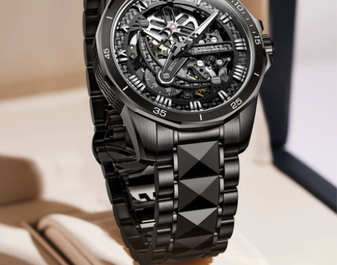 新款十大品牌瑞士欧品客正品名表手表男式机械...