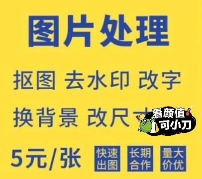 图片处理，去水印/改字/抠图等，详情页 海...