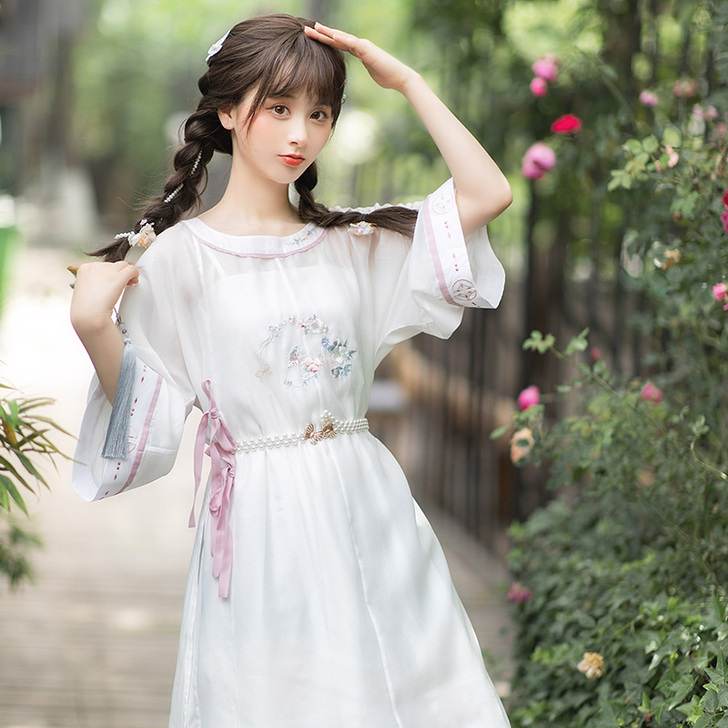 池夏夏:澄澄 汉元素连衣裙打底吊带裙 原创...