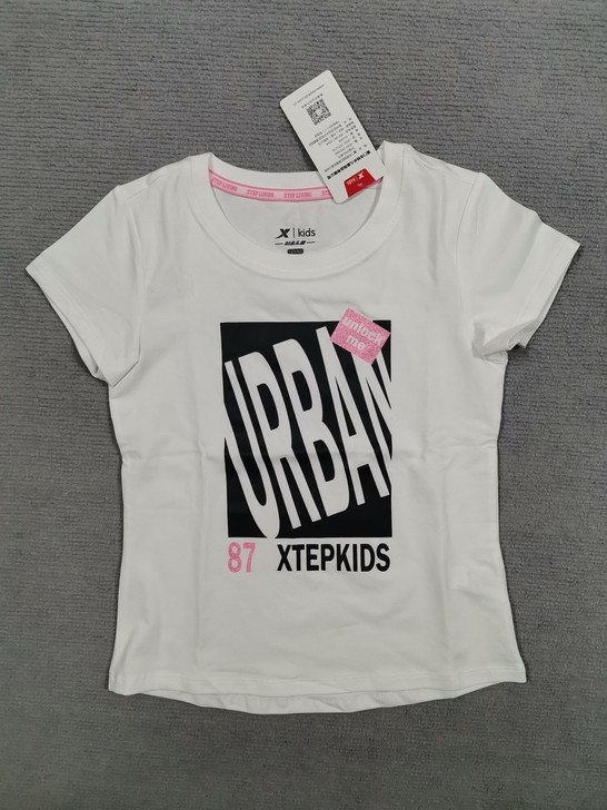 014001全新正品特步夏季新款女童短袖背...