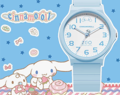 玉桂狗联名手表女款高中生儿童初中静音学生考...