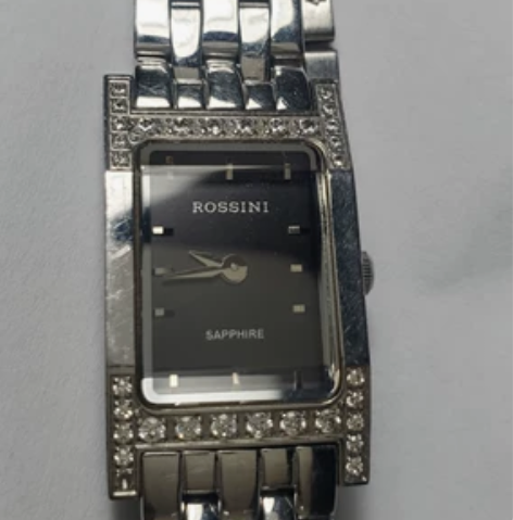 罗西尼女士全钢石英表，外观7成新已更换进口...